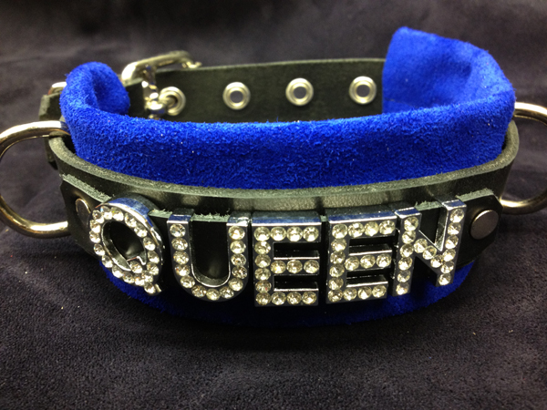 queen leather collar